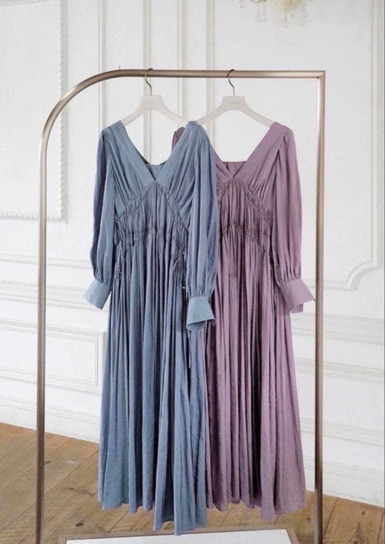 ワンピース Her lip toSide Bow Vintage Twill Dress