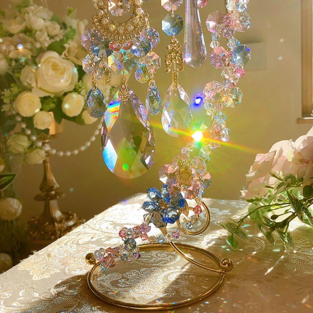 スワロフスキー♡hydrangea。:°ஐ♡* スタンドサンキャッチャー♡