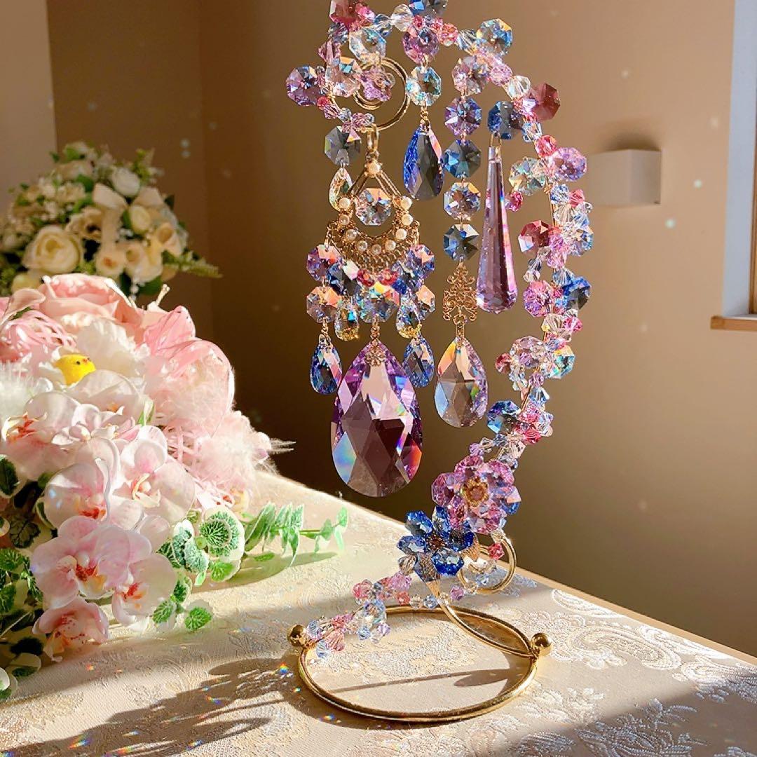 スワロフスキー♡hydrangea。:°ஐ♡* スタンドサンキャッチャー♡