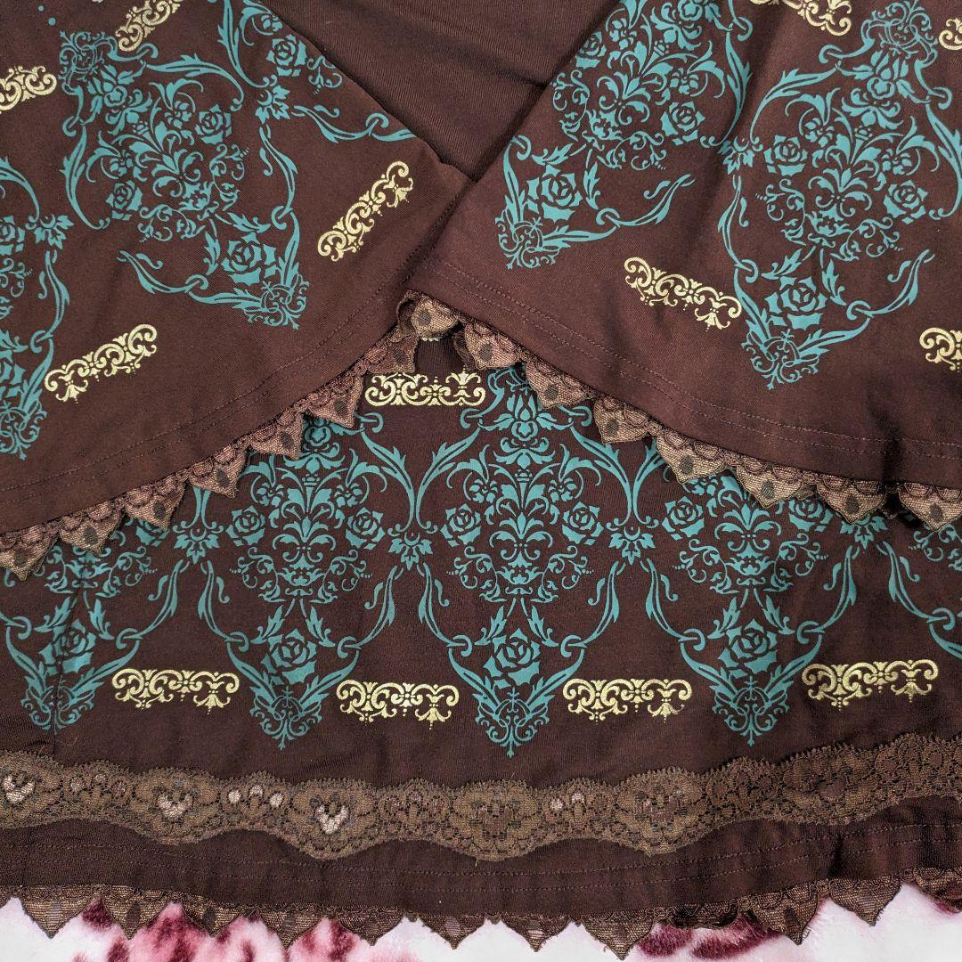 OZZ ONESTE オッズオネスト 茶色 フレア袖 ワンピース OZZ ON