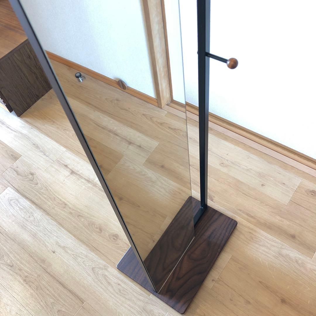【最終お値下げ】ベルメゾン　ハンガーラック付きスタンドミラー