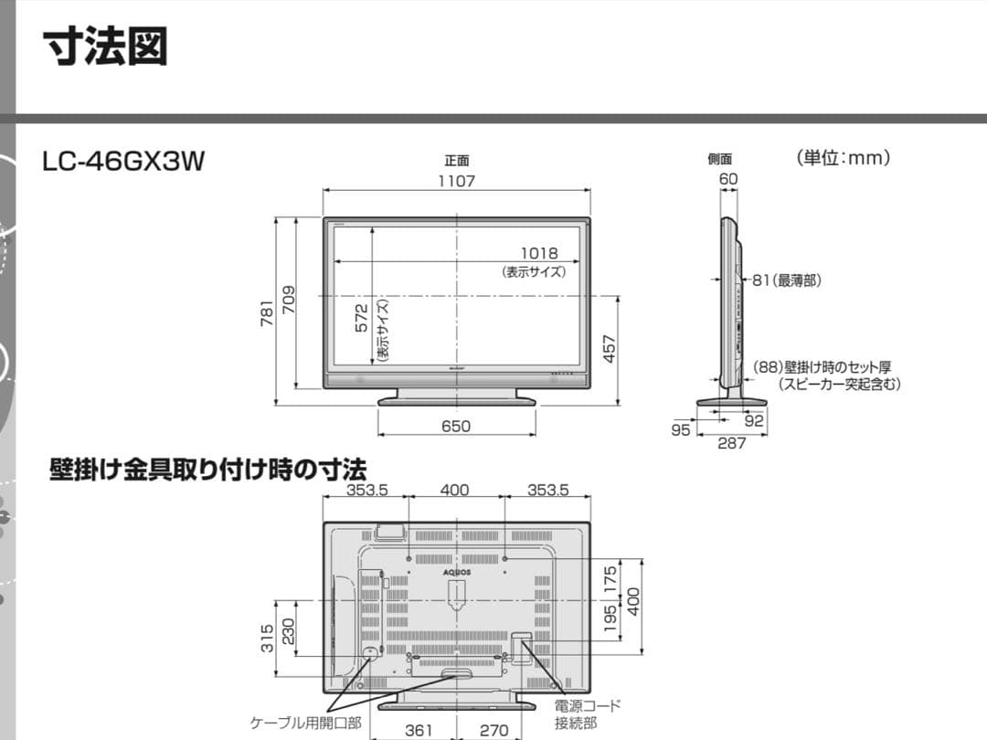 SHARP AQUOS 世界の亀山モデル