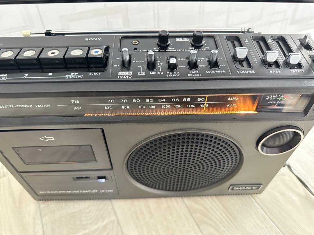 [動作品]SONY ラジカセCF-1980 ラジオ　レトロ　昭和名機