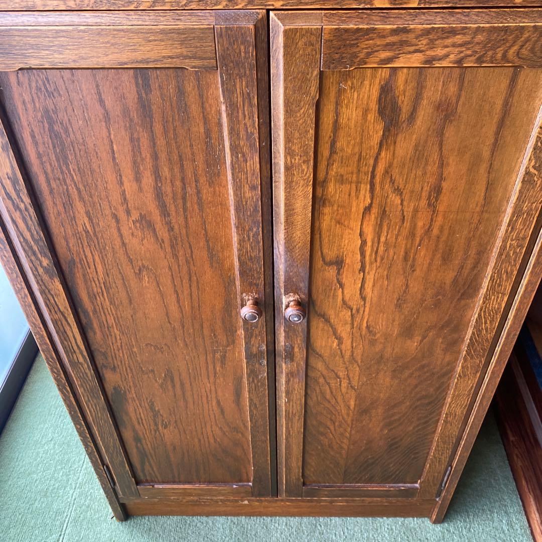 英国アンティーク調　木製ブックシェルフ/本棚/食器棚/飾り棚/収納ラック