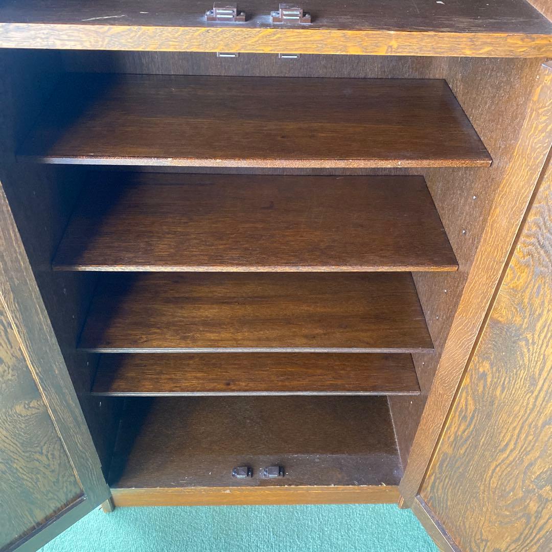 英国アンティーク調　木製ブックシェルフ/本棚/食器棚/飾り棚/収納ラック