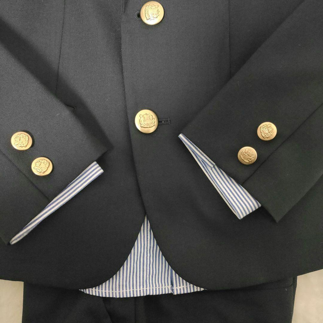 グリーンレーベルリラクシング 金ボタン キッズスーツ 3点セット ストライプ