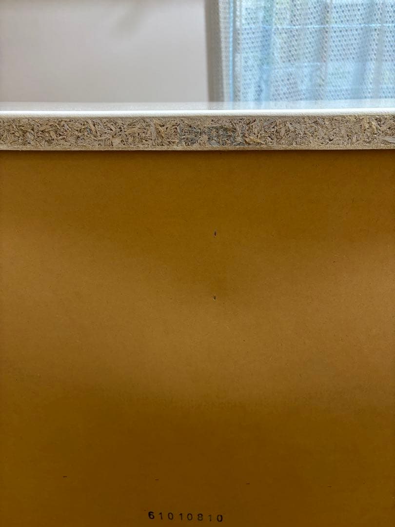 ニトリ　ブラウン木製チェスト 7引き出し ガラス窓付き