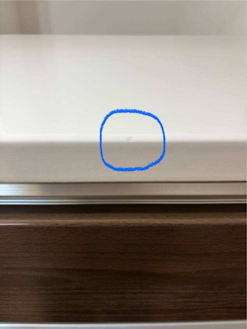 ニトリ　ブラウン木製チェスト 7引き出し ガラス窓付き