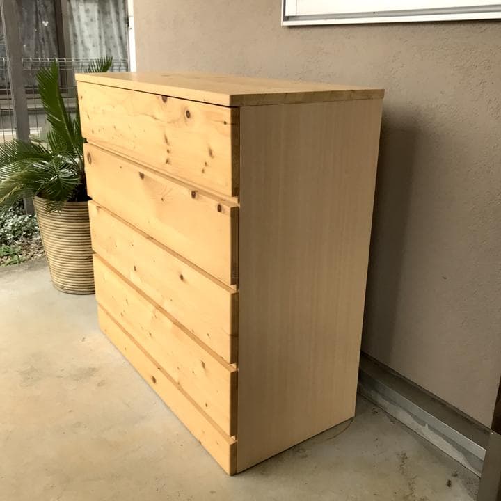 無印良品 MUJI パイン材 チェスト ４段ワイド タンス 収納 木製 家具