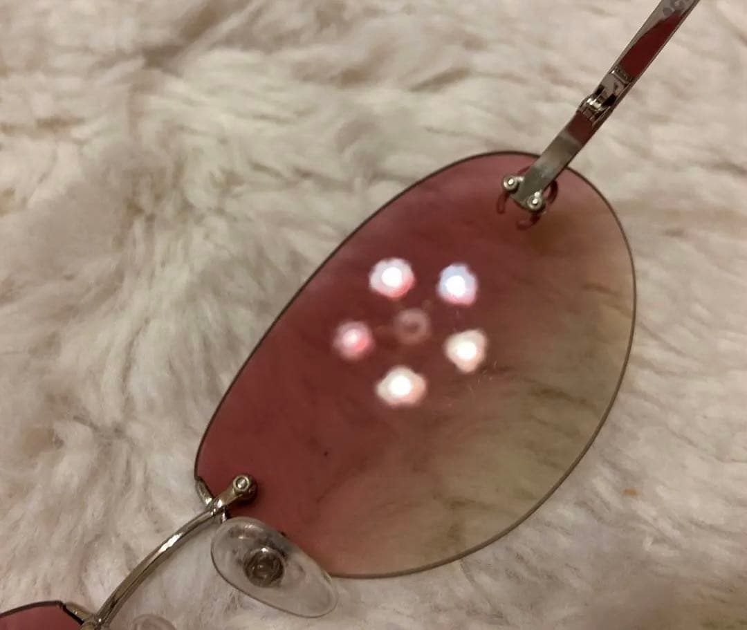 マ*ラ様 ビンテージCHANEL ピンクサングラス ケース付き