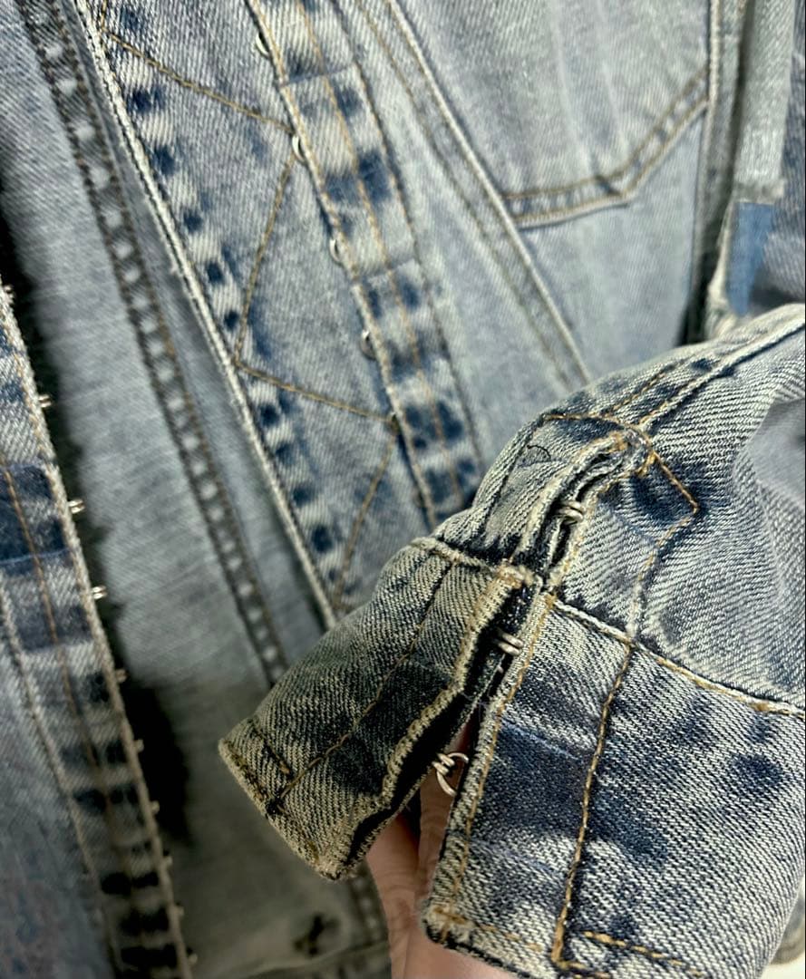 レア！Dolce & Gabbana ラインストーン ロゴ デニムジャケット38