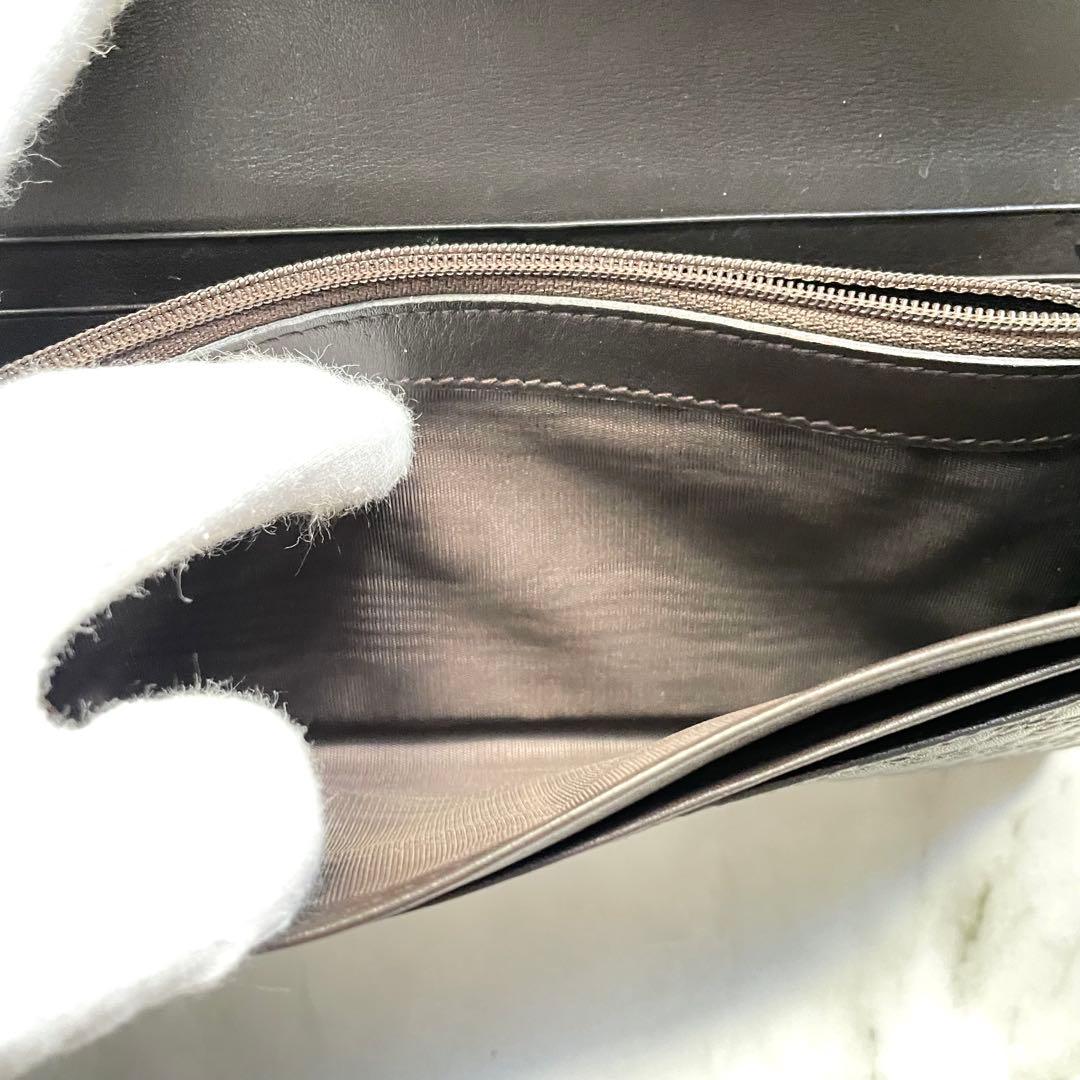 グッチ 長財布 オーガナイザー マイクロシマ GG レザー　0119-②