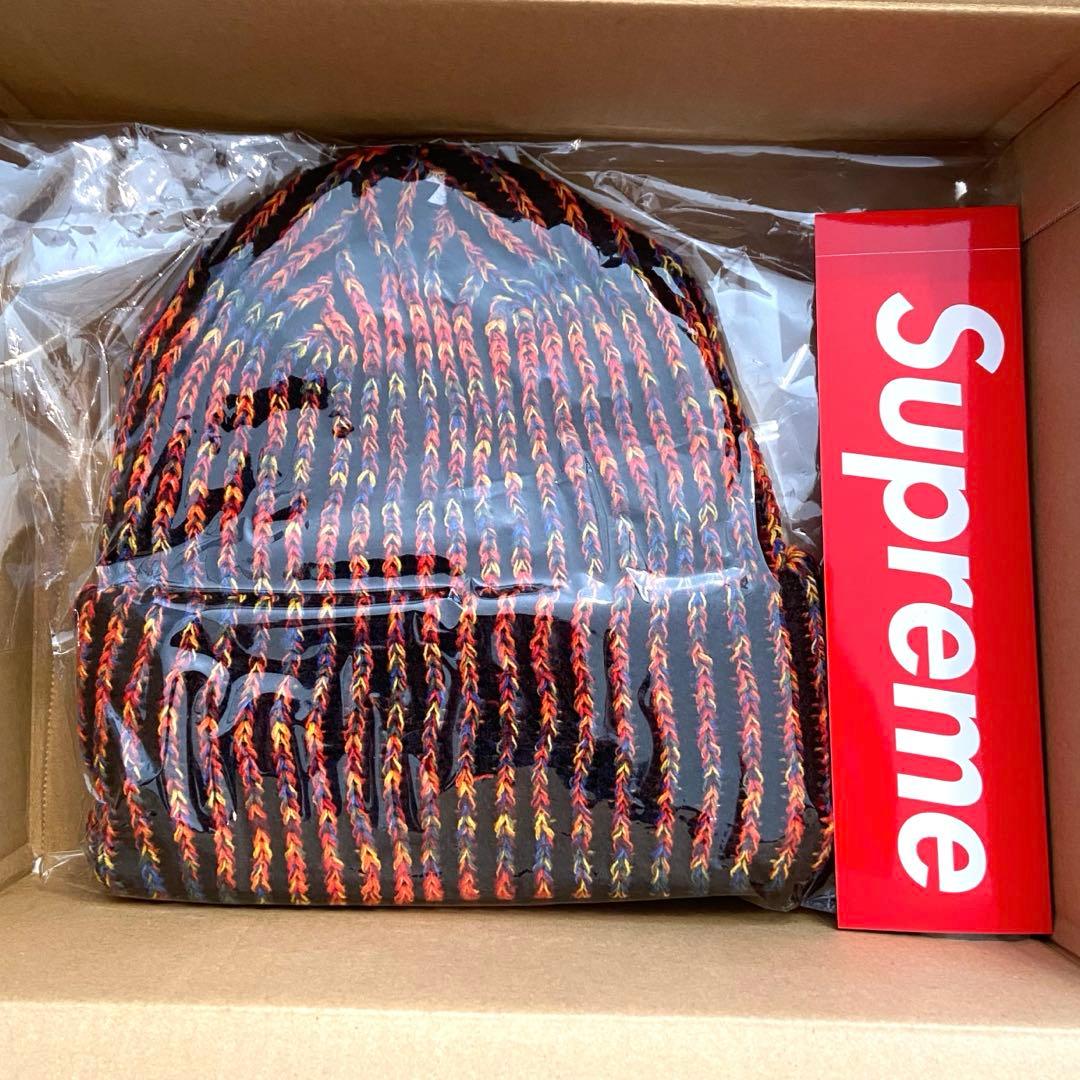 【新品】Supreme Rainbow Loose Gauge Beanie 黒