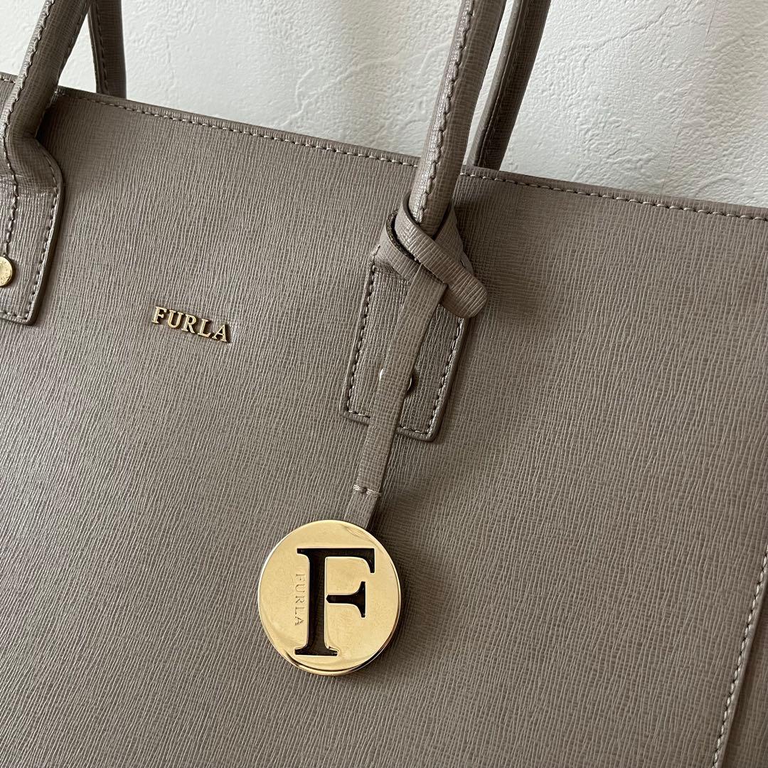 【Amy】FURLA フルラ バッグ A4 トートバッグ ベージュ