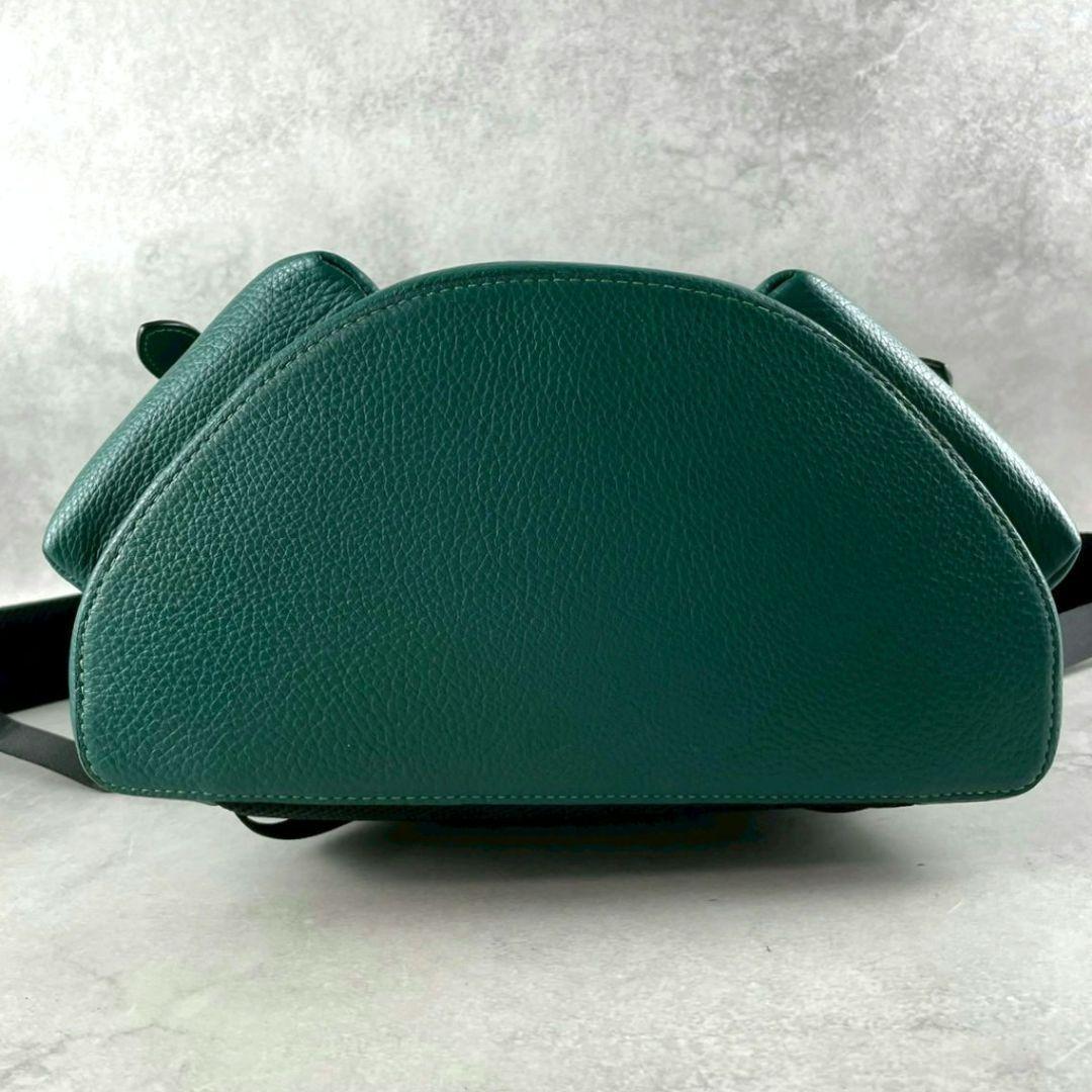 未使用 コーチ ワーナー バックパック ビジネスバッグ レザー A4可 グリーン