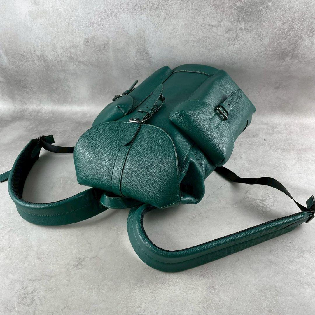 未使用 コーチ ワーナー バックパック ビジネスバッグ レザー A4可 グリーン