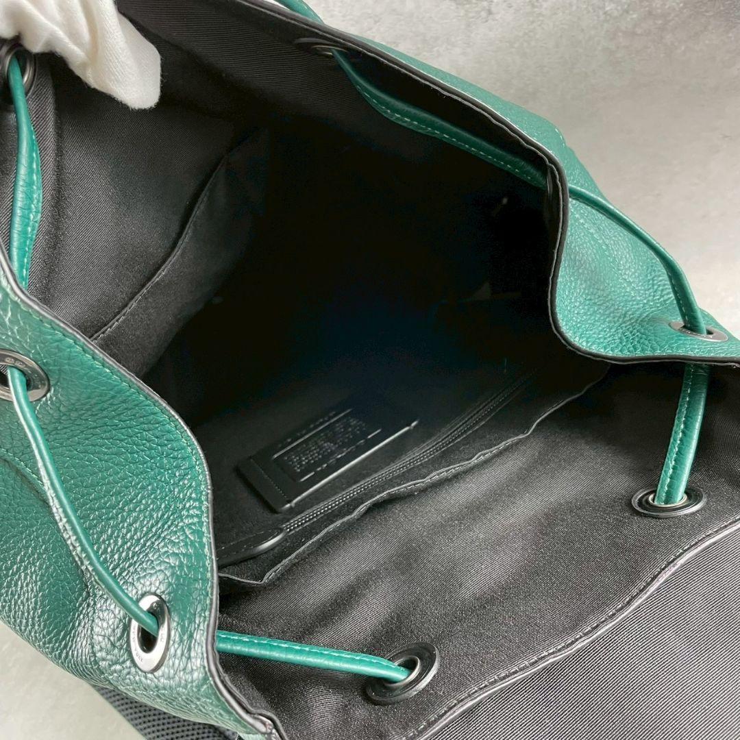 未使用 コーチ ワーナー バックパック ビジネスバッグ レザー A4可 グリーン