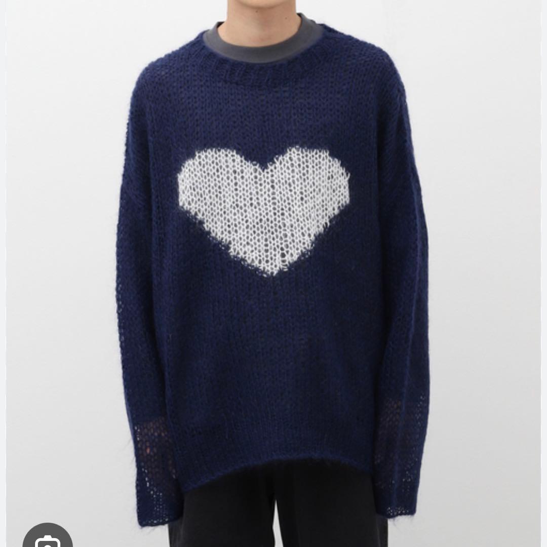 トップス DAIRIKU 23AW Heart Mohair Knit Pullover