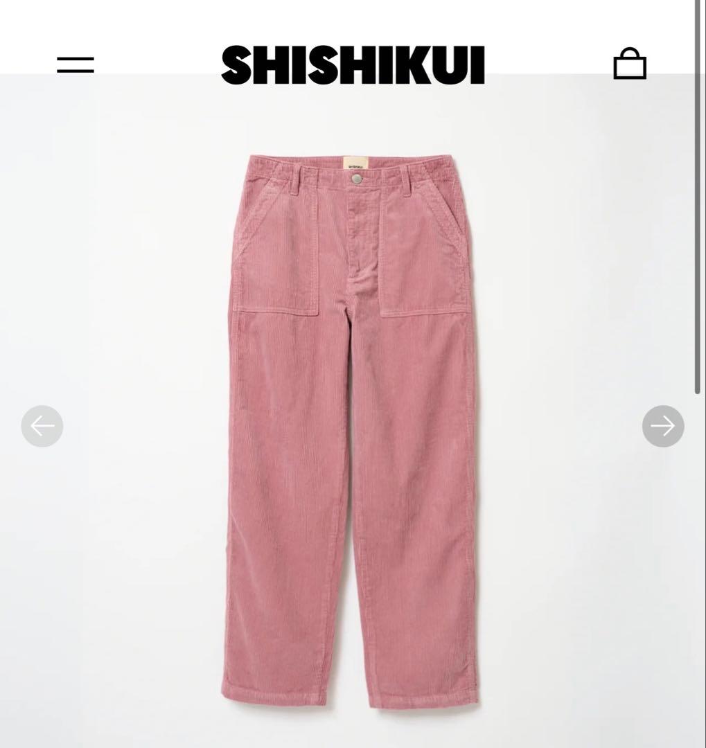 SHISHIKUI コーデュロイベイカーパンツ　サイズ30 ピンク