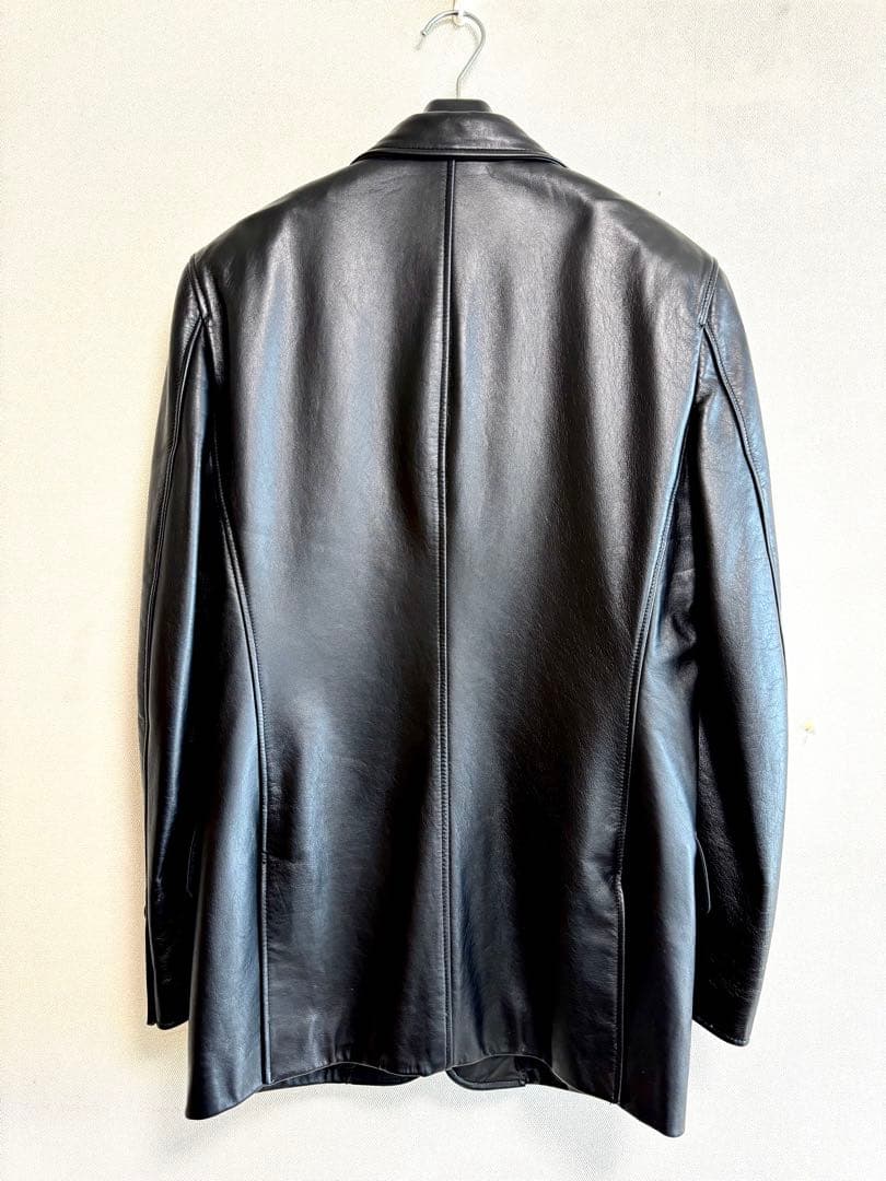Paul Smith ブラックレザー テーラードジャケット S〜M