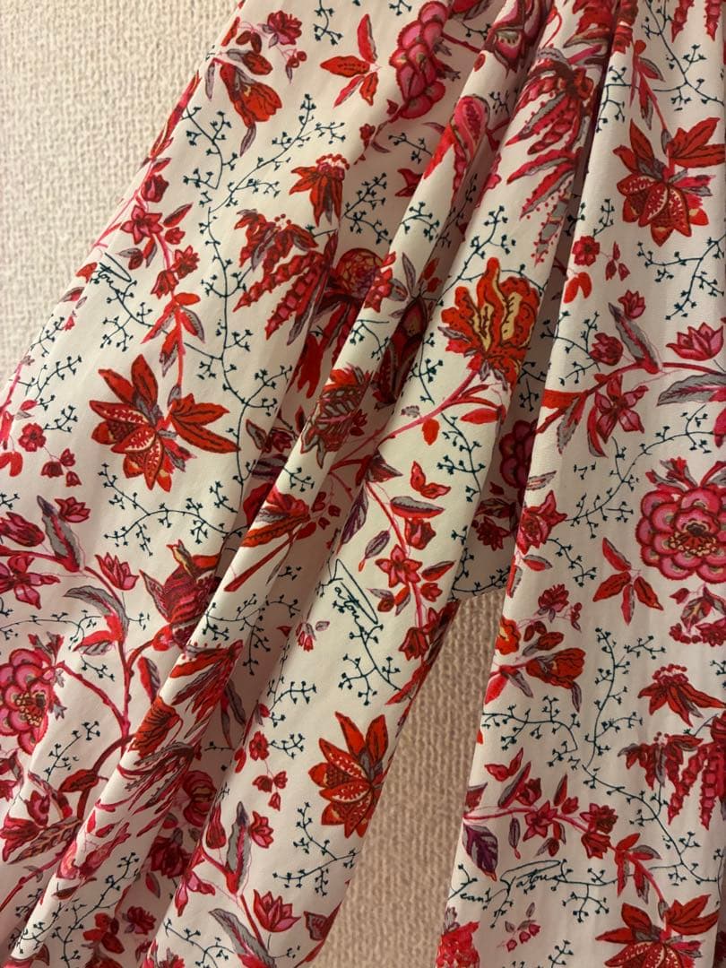 PATOU 花柄コットン 長袖ブラウス