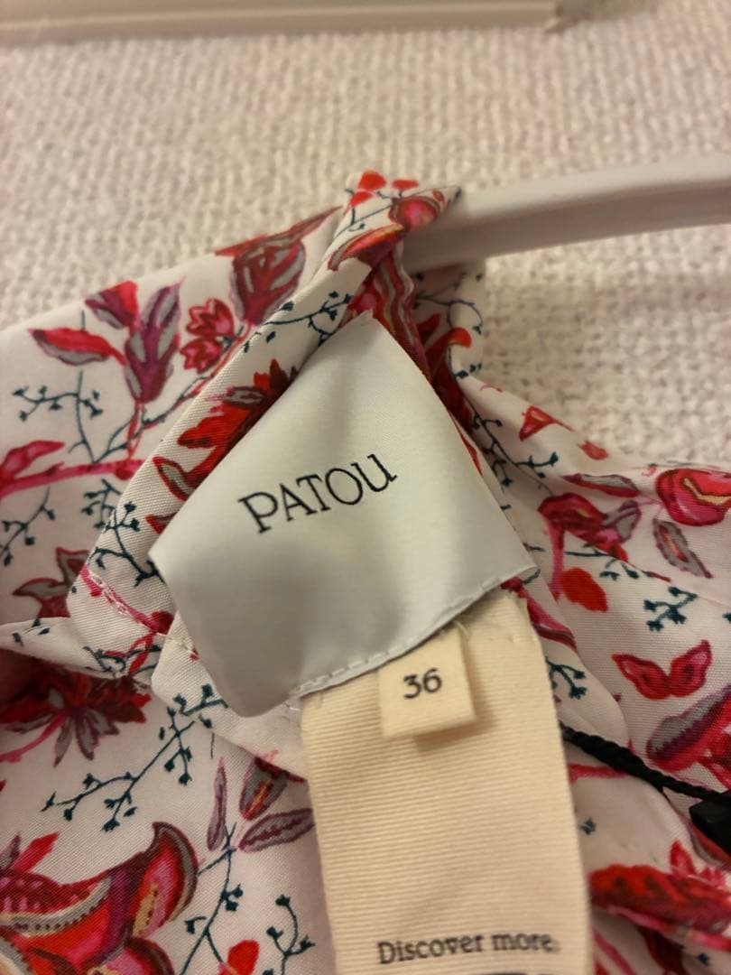PATOU 花柄コットン 長袖ブラウス