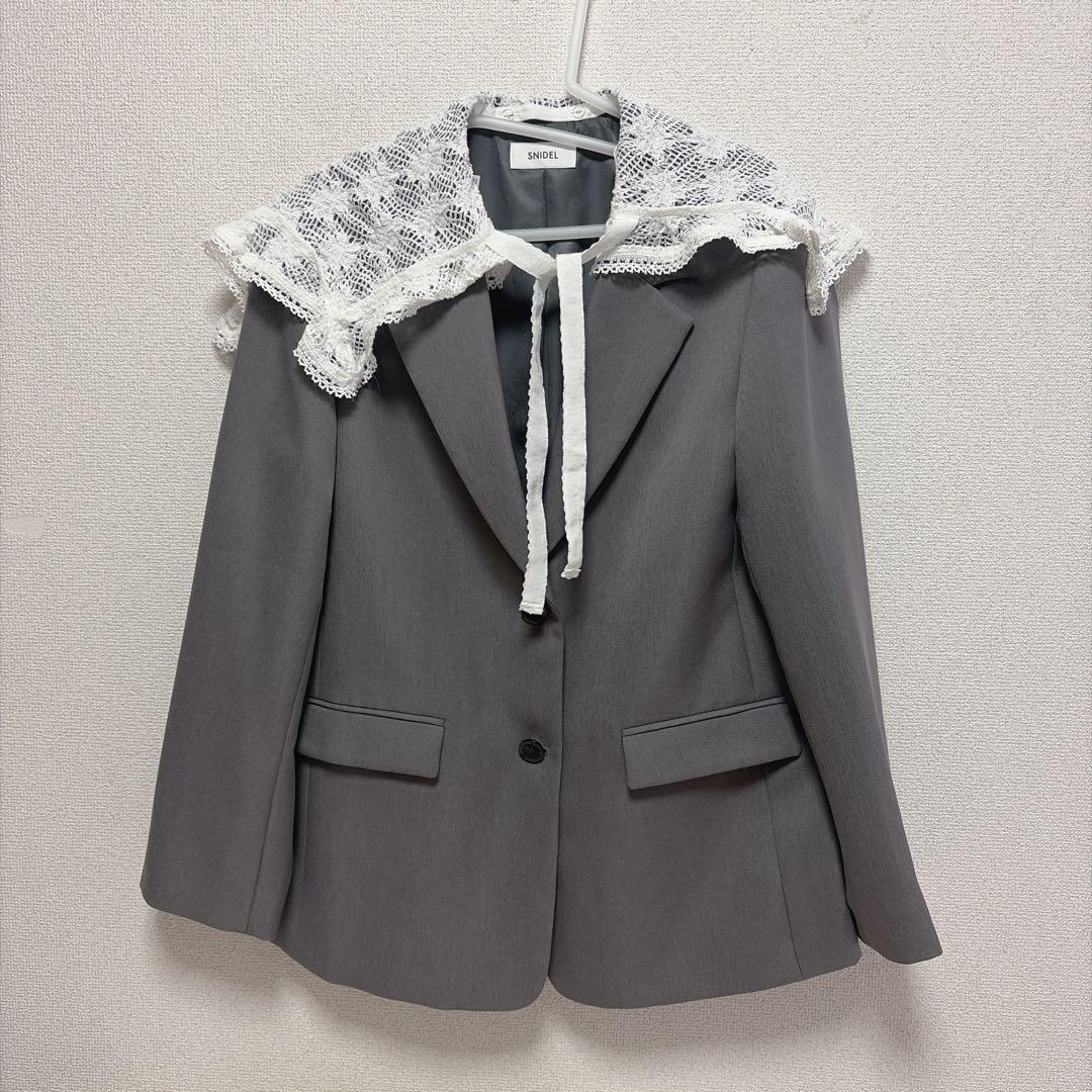 スナイデル　レースカラーテーラードジャケット