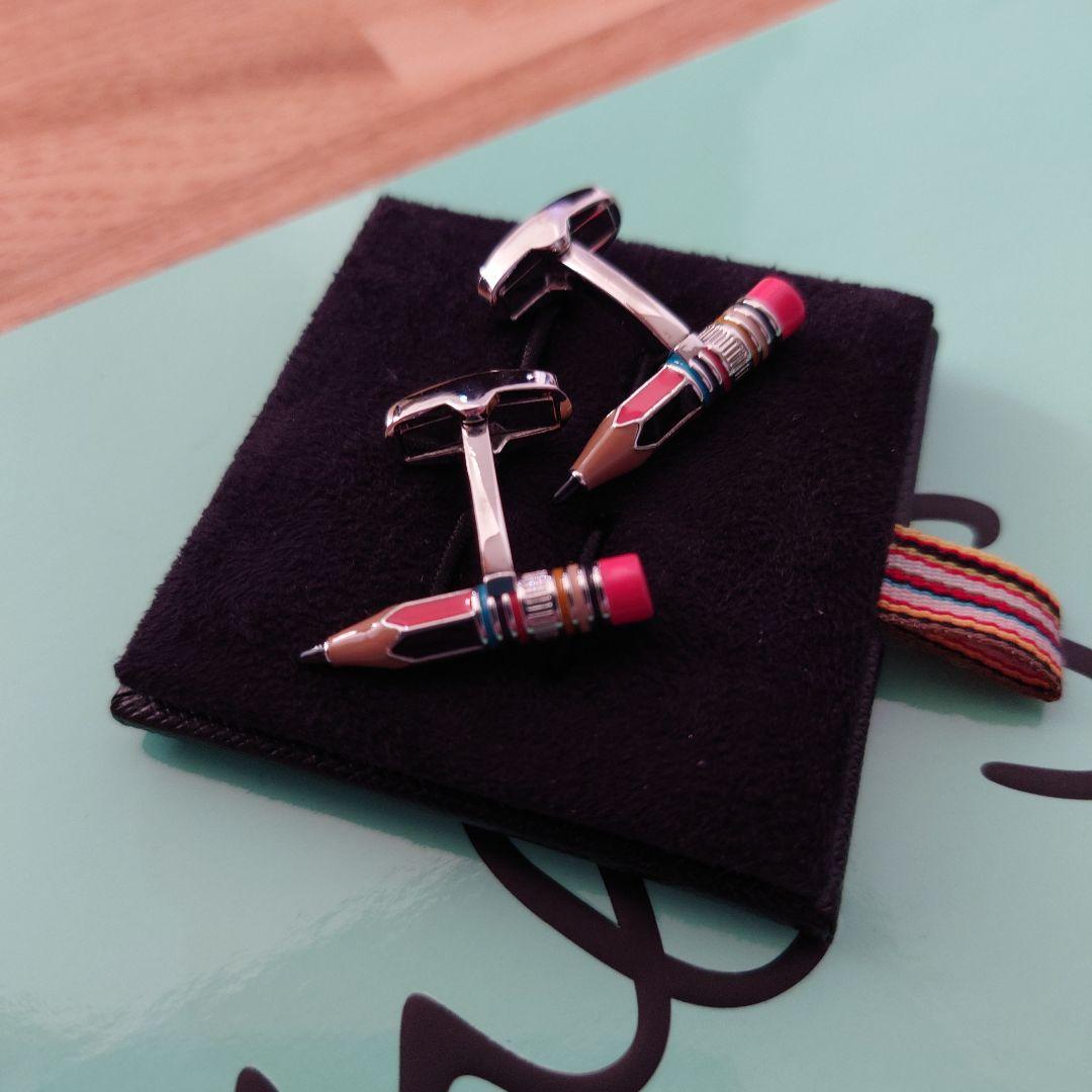 かわいい色鉛筆型のカフス　ポールスミス　ケース付き