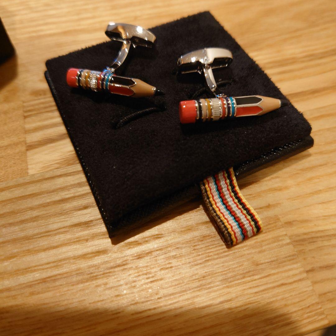 かわいい色鉛筆型のカフス　ポールスミス　ケース付き