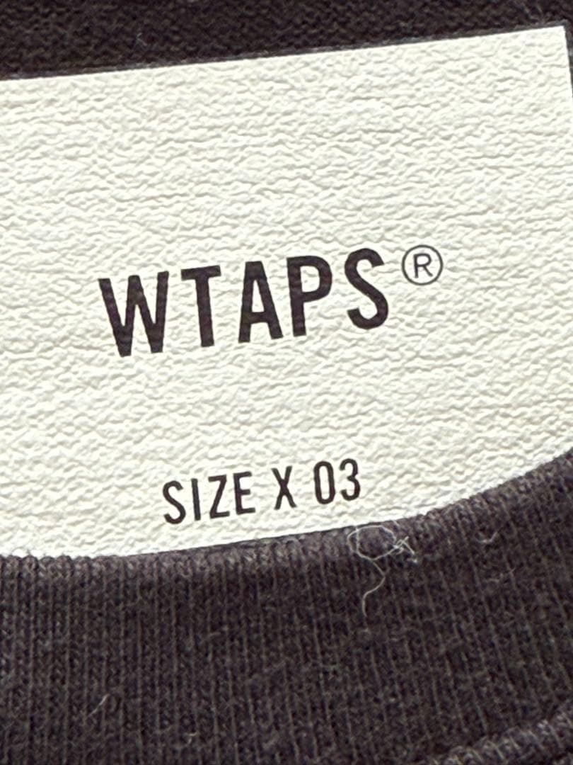 WTAPS ブラック ロングスリーブ Tシャツ サイズX 03
