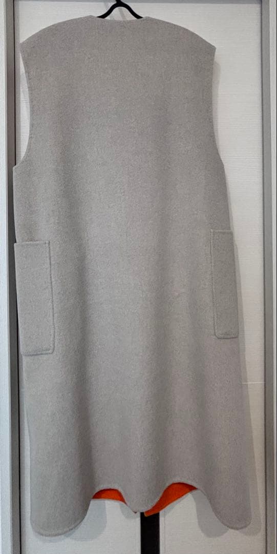 ⭐︎みきてぃ⭐︎美品⭐︎ウールダブルフェイス ノーカラーリバーシブルジレ