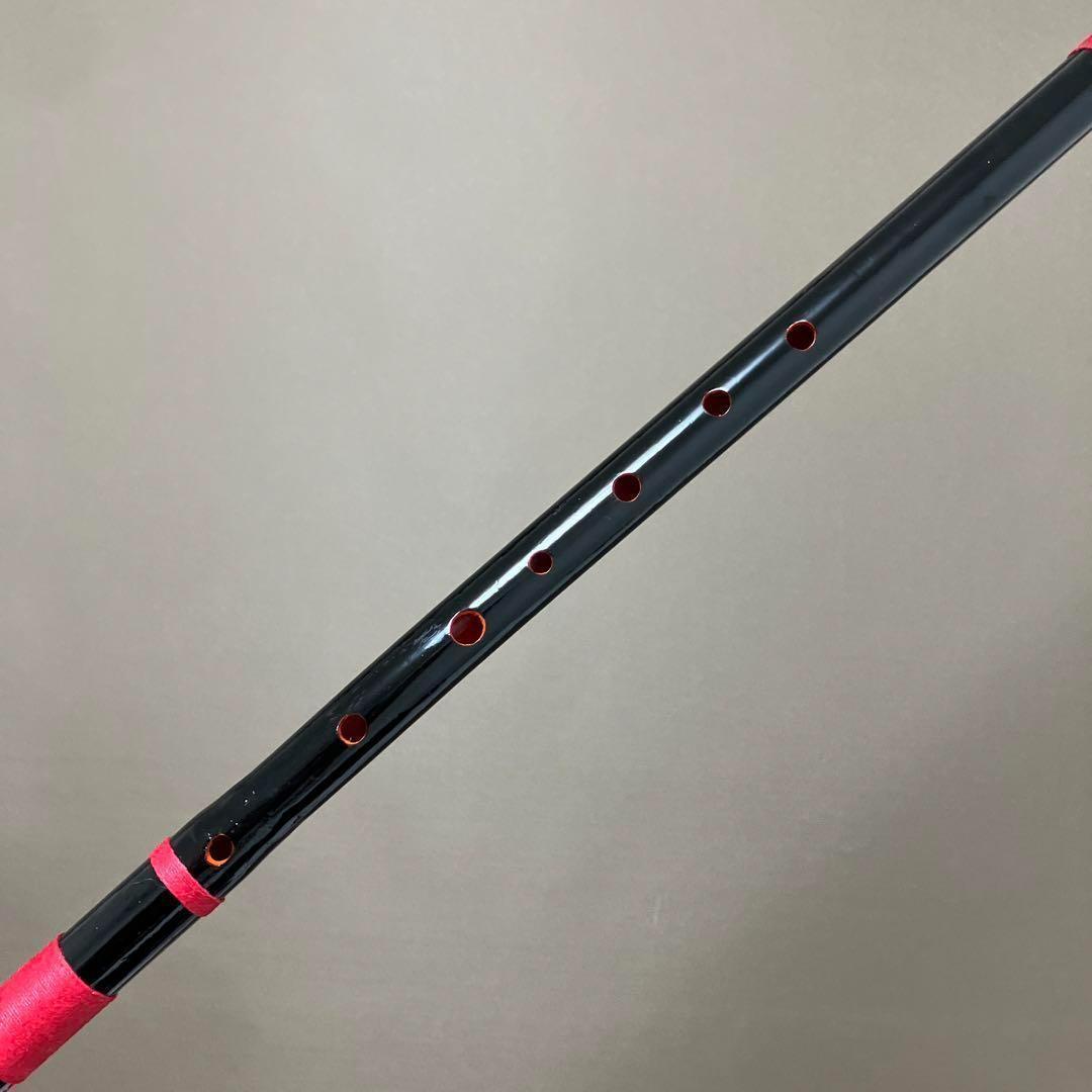 二本調子 F#管　唄物　ドレミ調　天地糸巻　MR2-16　黒塗　西洋音階　竹笛