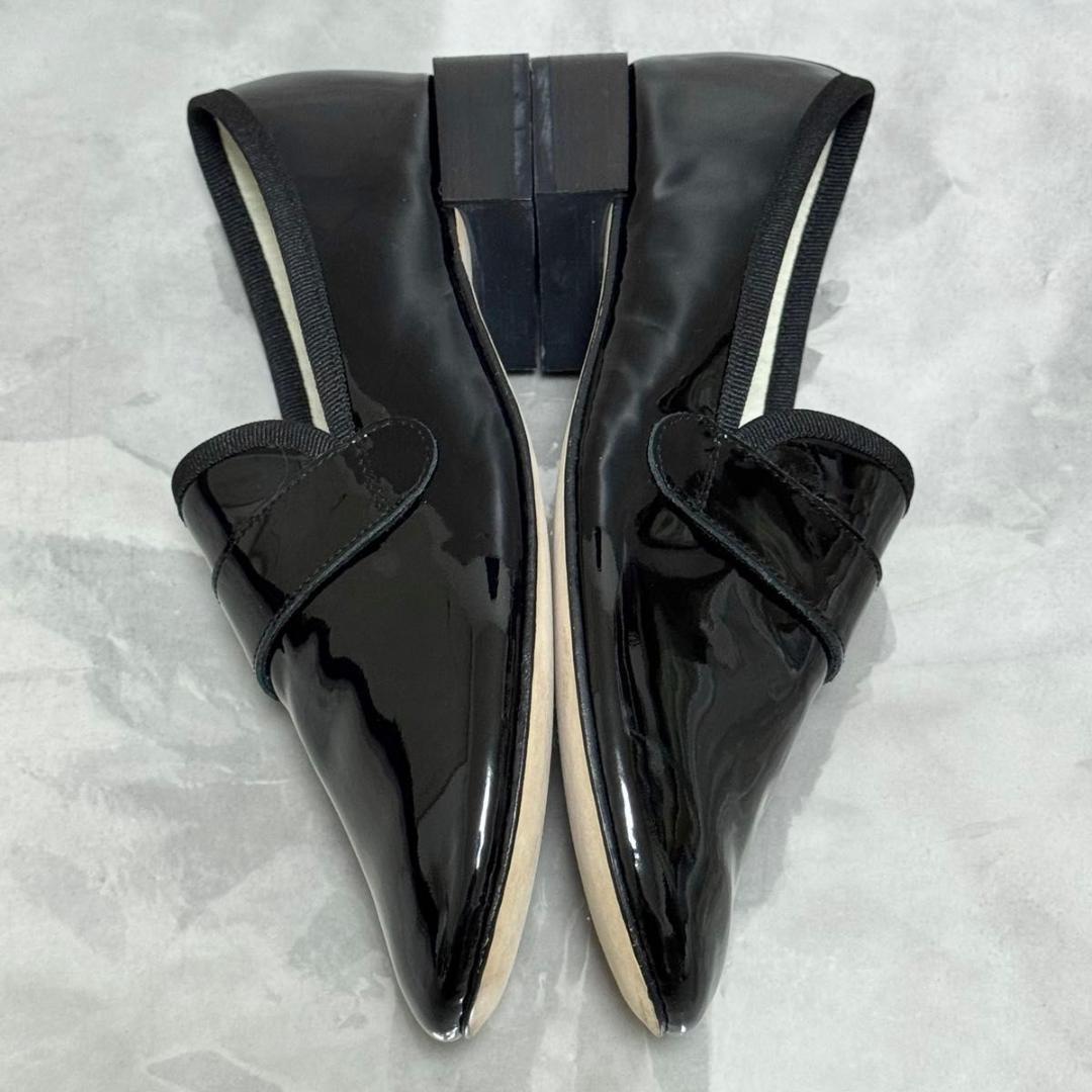 極美品 レペット マイケル ローファー エナメル 黒 36.5 23 フラット