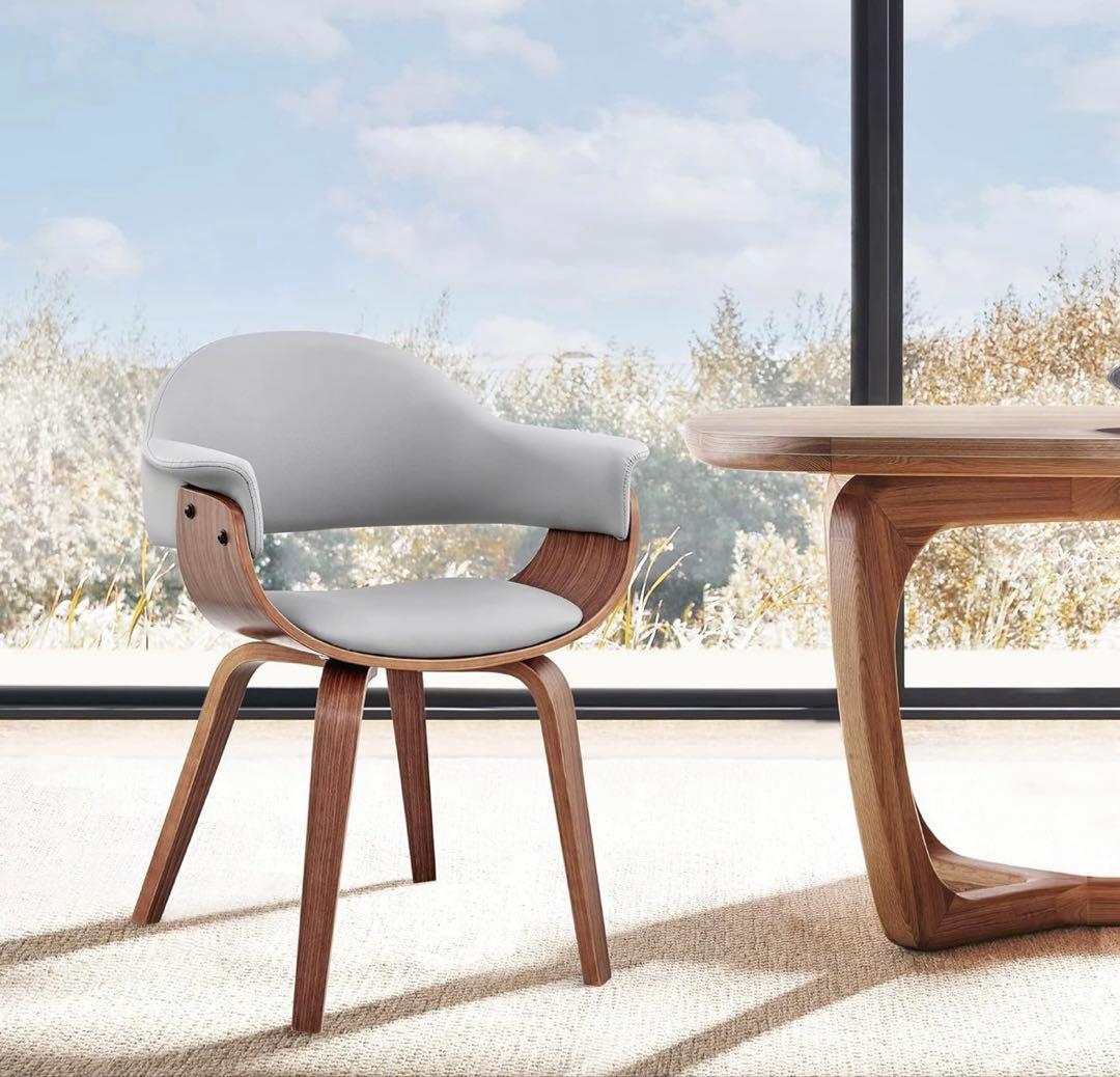 美品 完成品アルメンリビング ダイニングチェア グレー 送料5000円込み