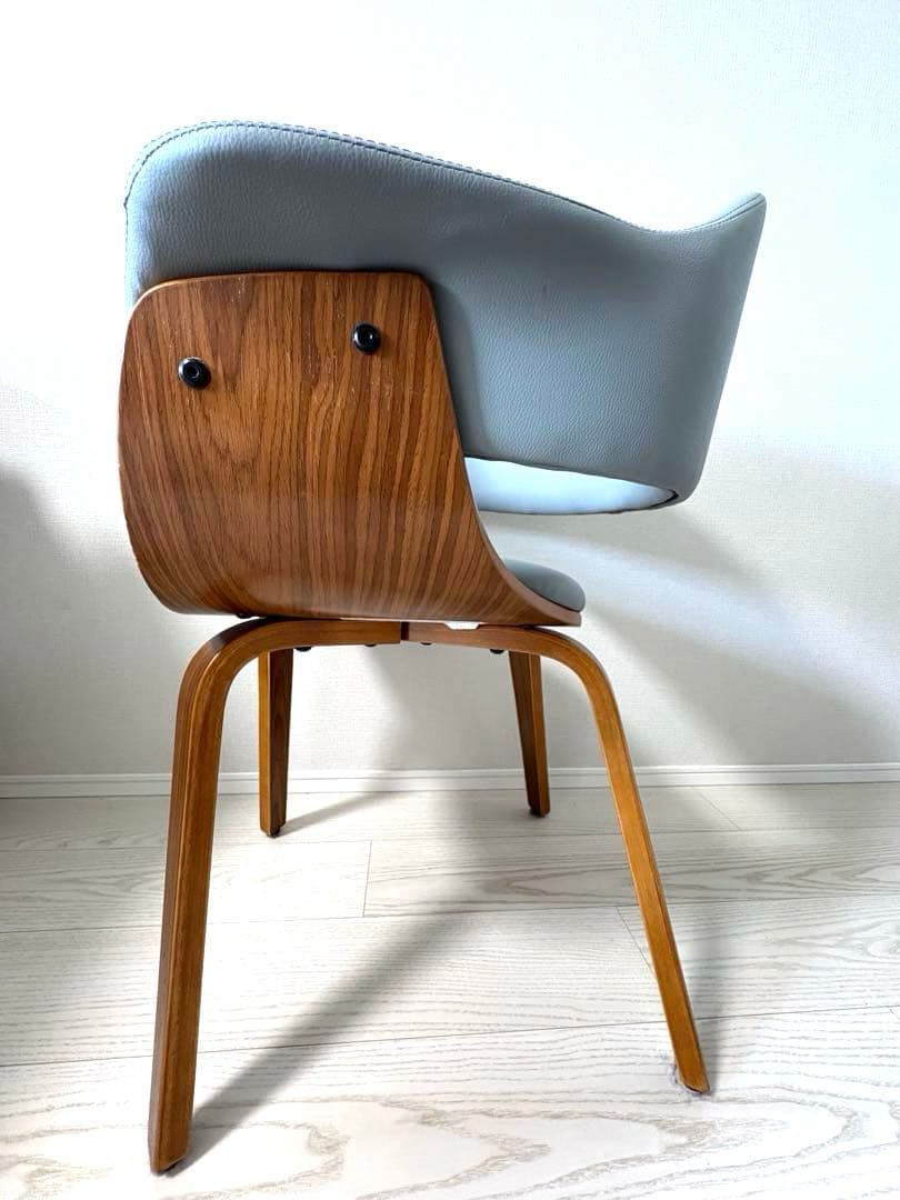 美品 完成品アルメンリビング ダイニングチェア グレー 送料5000円込み