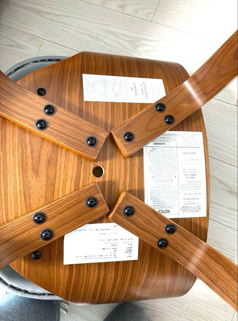 美品 完成品アルメンリビング ダイニングチェア グレー 送料5000円込み