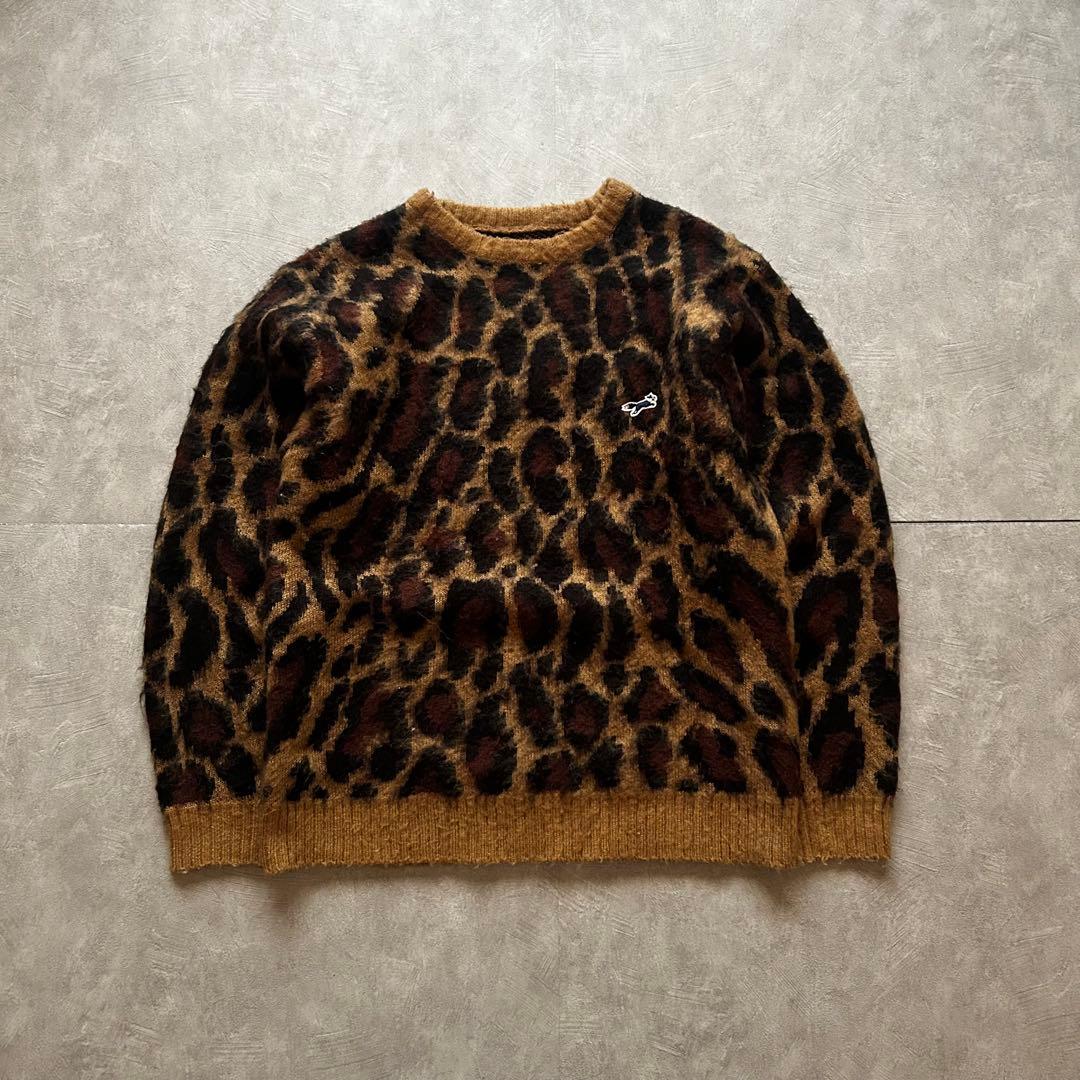 トップス archive grunge leopard knit y2k