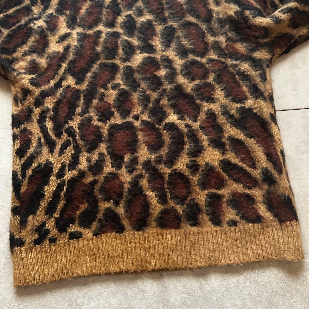 トップス archive grunge leopard knit y2k