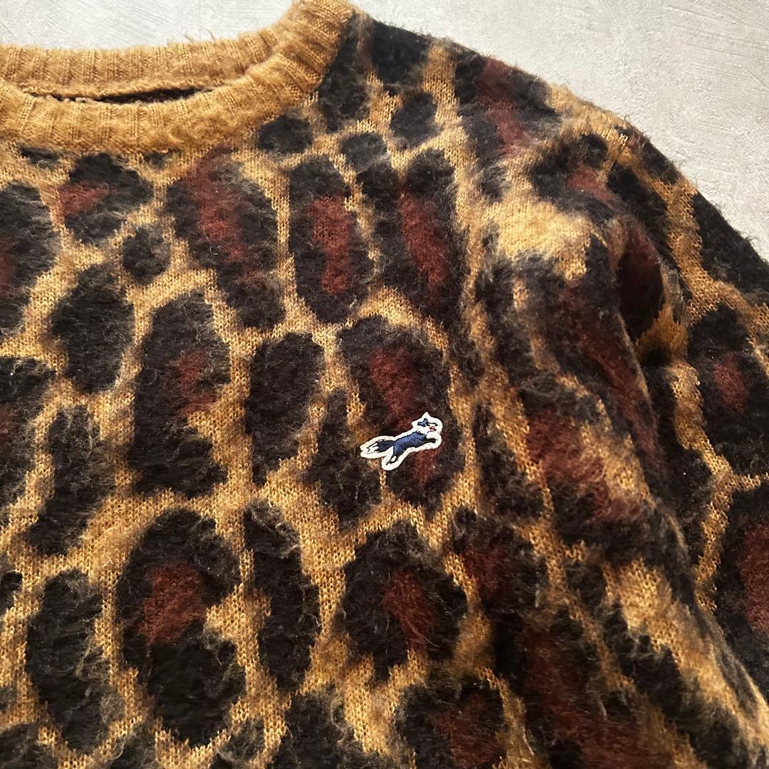 トップス archive grunge leopard knit y2k