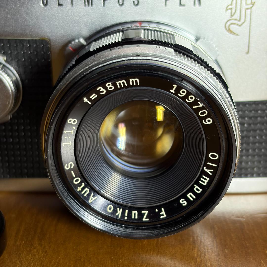 オリンパス PEN-F+F.Zuiko 38mm F1.8　ハーフカメラ 中古
