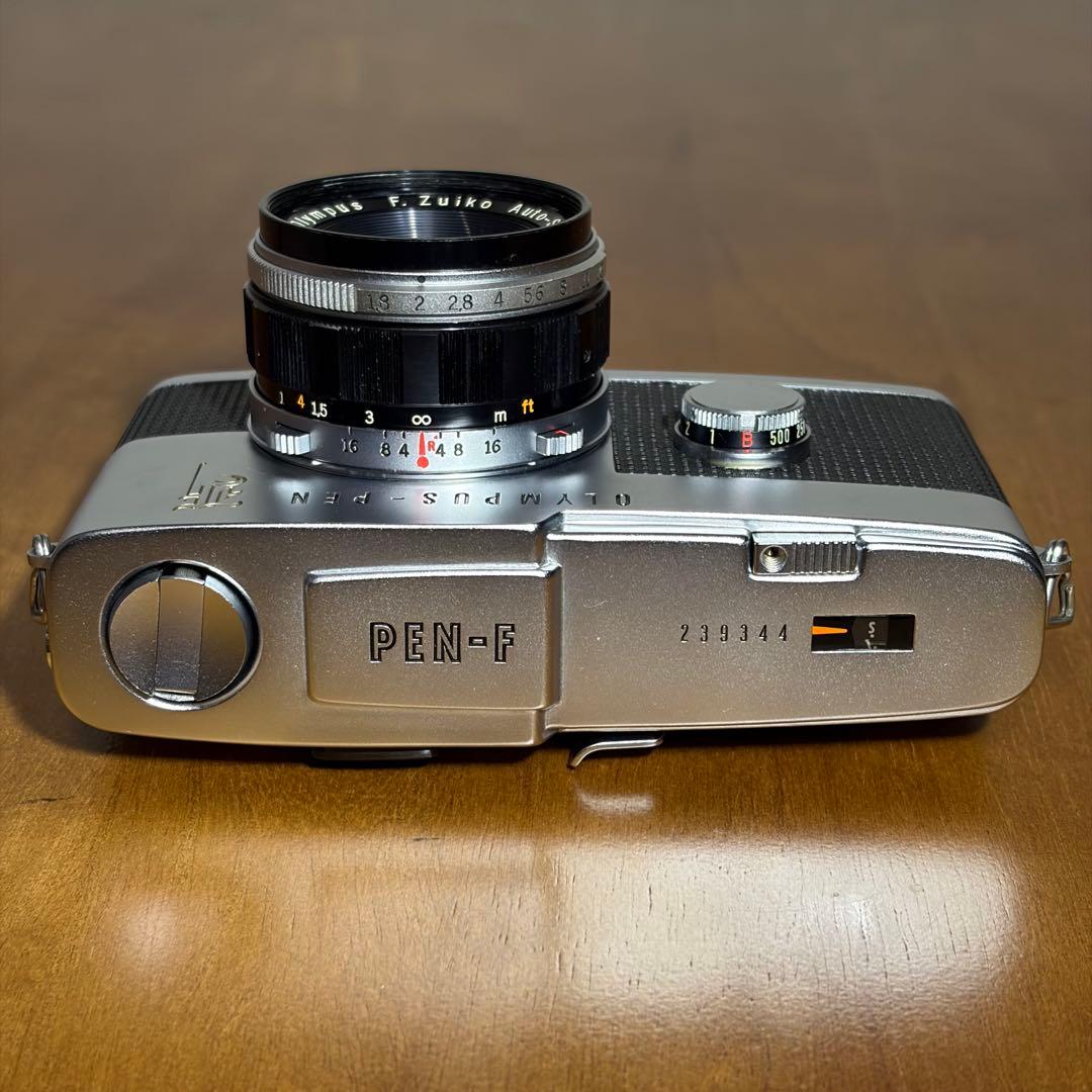 オリンパス PEN-F+F.Zuiko 38mm F1.8　ハーフカメラ 中古