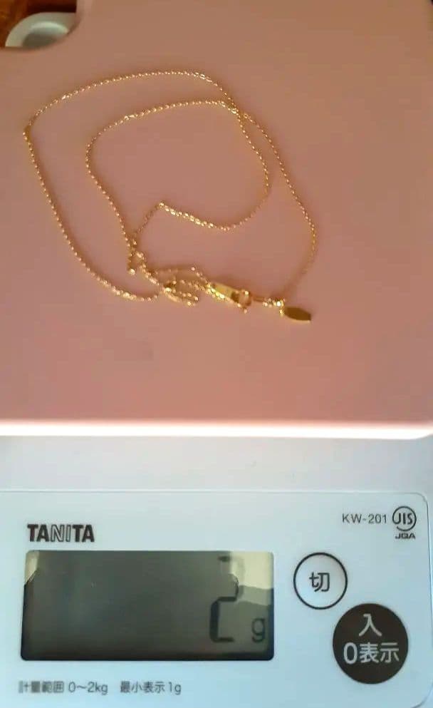 新品未使用18K小豆 ネックレス 45cm　2g