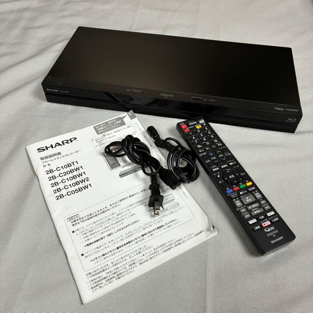 SHARP AQUOS ブルーレイレコーダー　 2B-C10BW1 2019年製