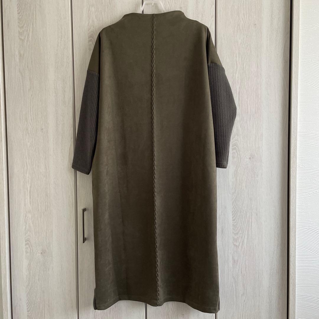 新品 ヤマダヤ Vin スウェード風 ロングワンピース 9号