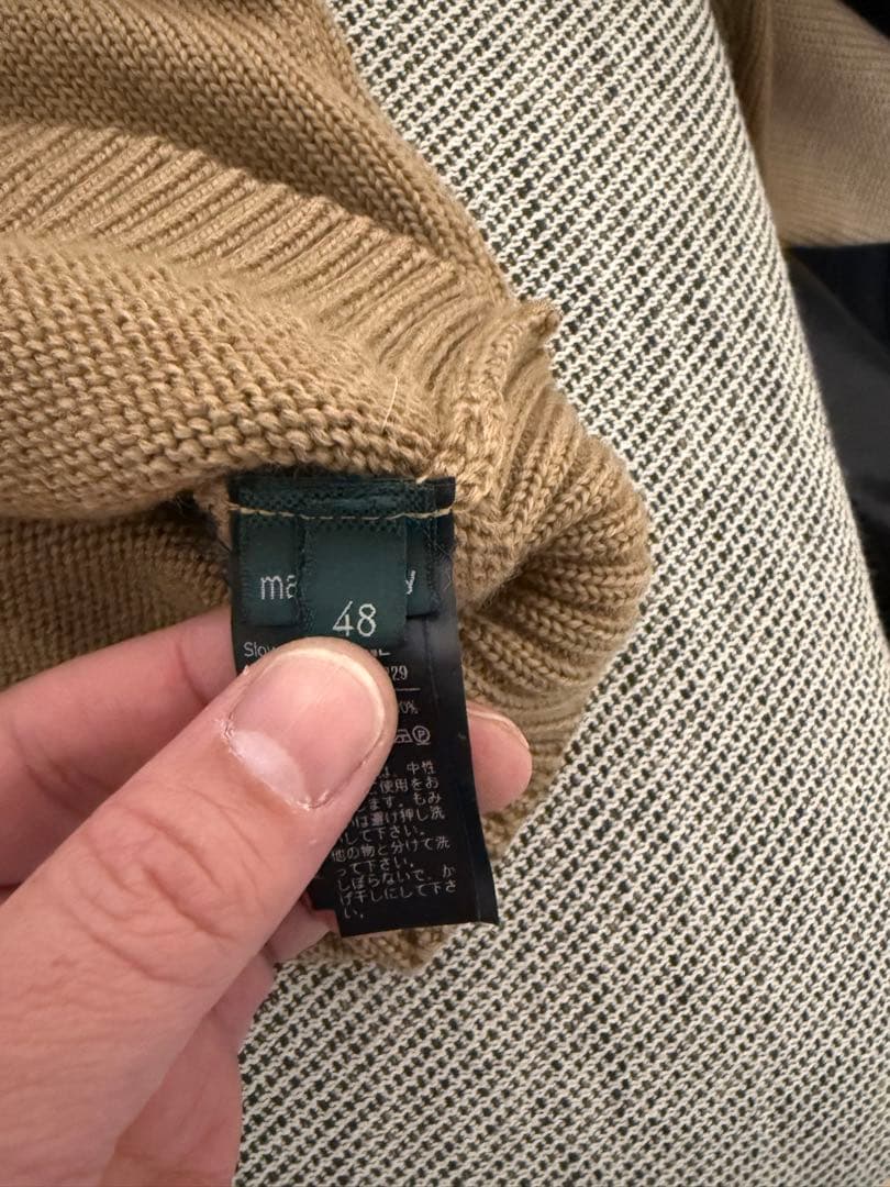 ザノーネ ZANONE 5G タートルネック キャメル サイズ48 イタリア製