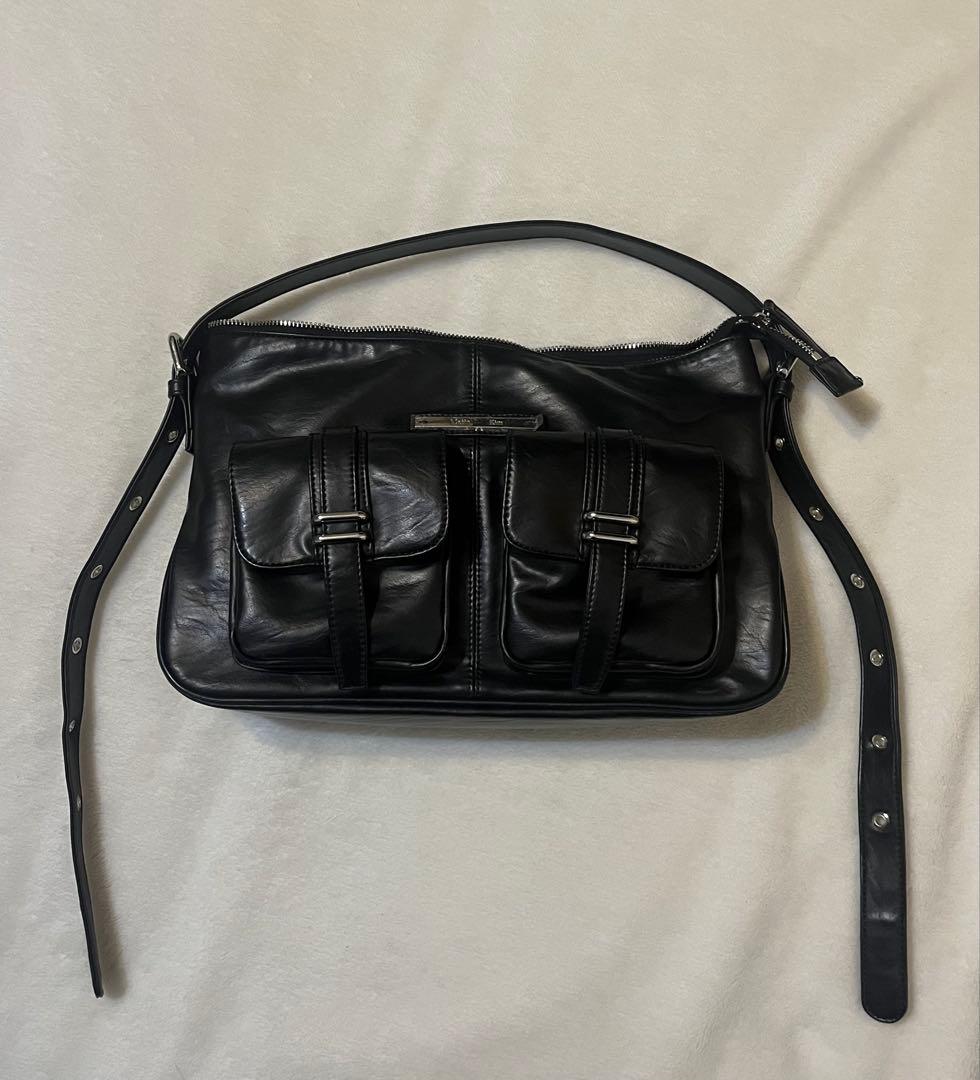 バッグ MATIN KIM DOUBLE POCKET SHOULDER BAG