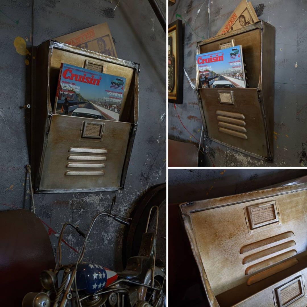 無骨さ半端ない！ペーパーホルダー マガジンラック（ダブル） インダストリアル