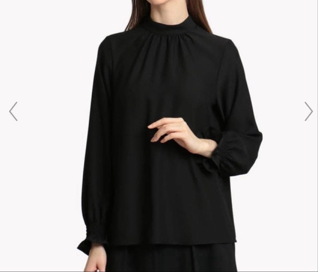 試着のみ　セオリーリュクス　ブラウス　ハイネック　ギャザー