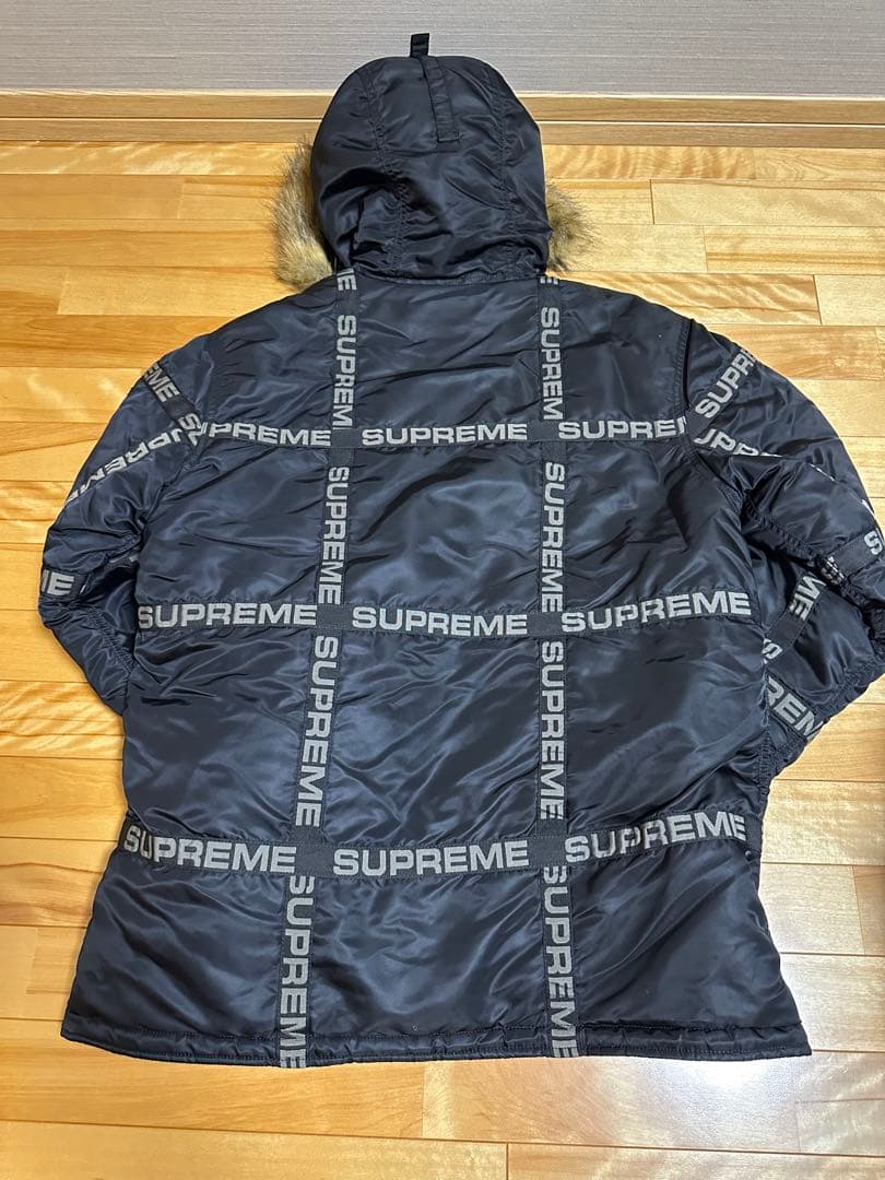 SUPREME Logo Tape N-3B Parka 18awシュプリーム