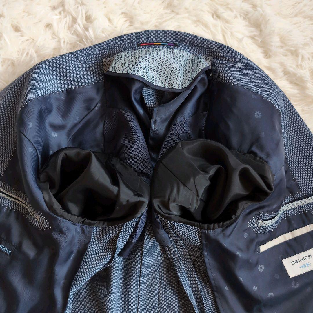 【美品 シェルボタン】オリヒカ スーツ セットアップ ストレッチ 洗える M